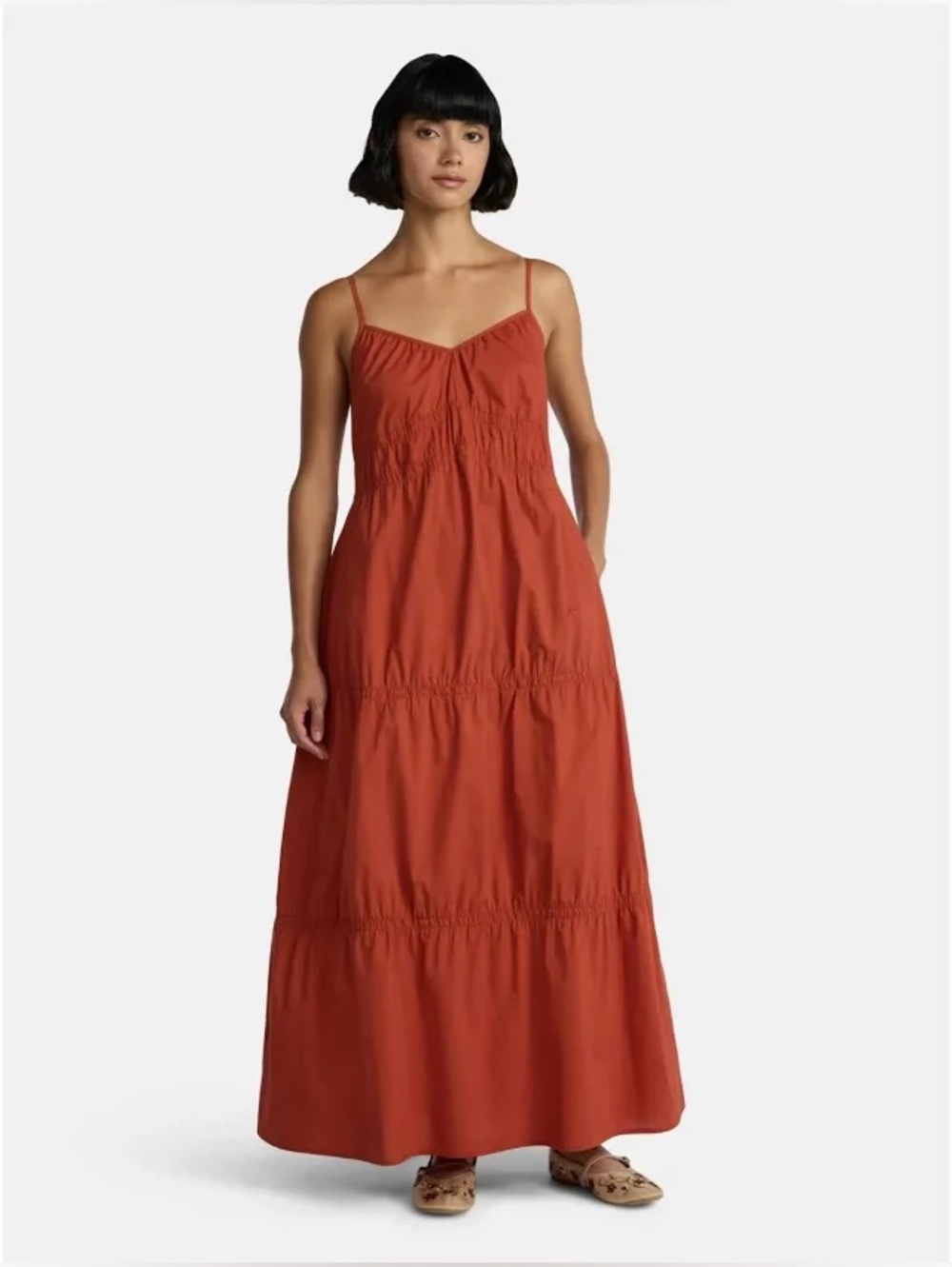 Rust Cotton Maxi Dress with Pockets | Boho | Free People Inspired | Fall Transit